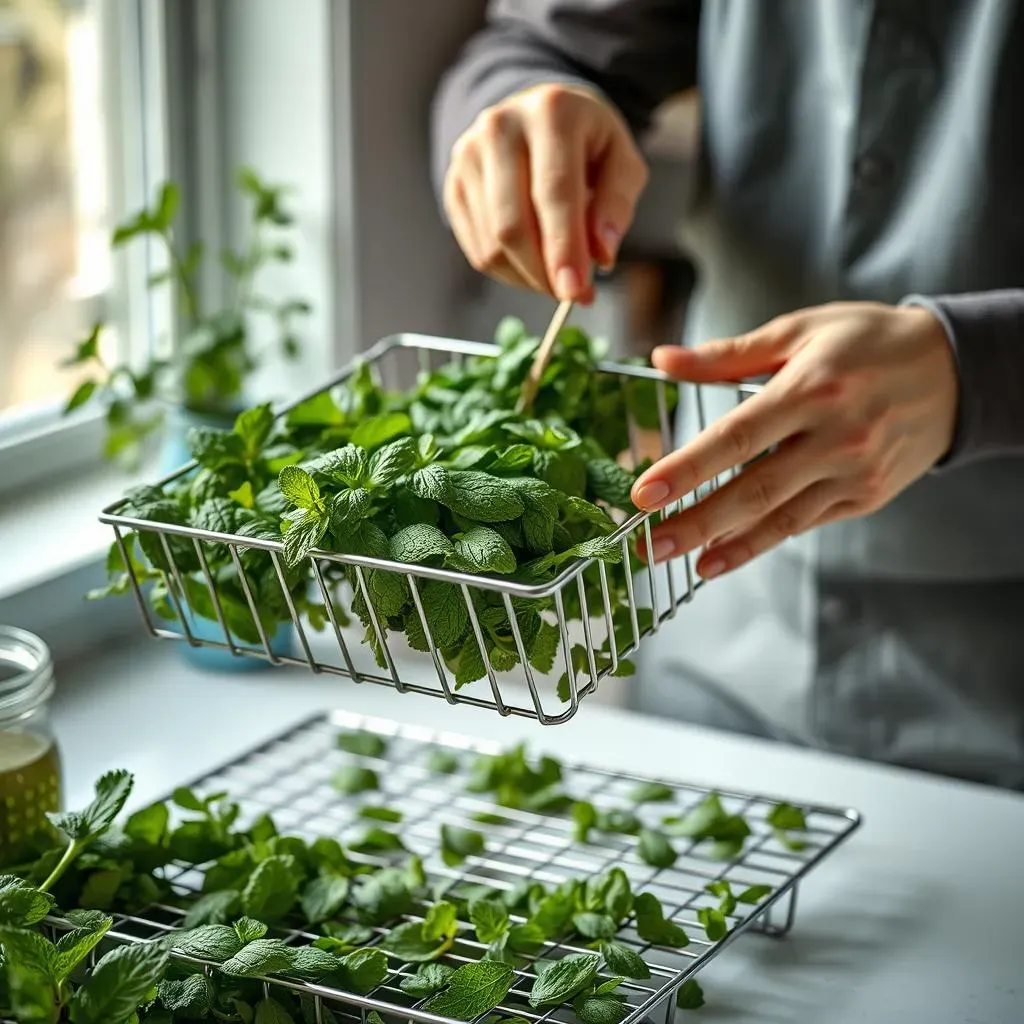 Drying and Preparing Spearmint Leaves