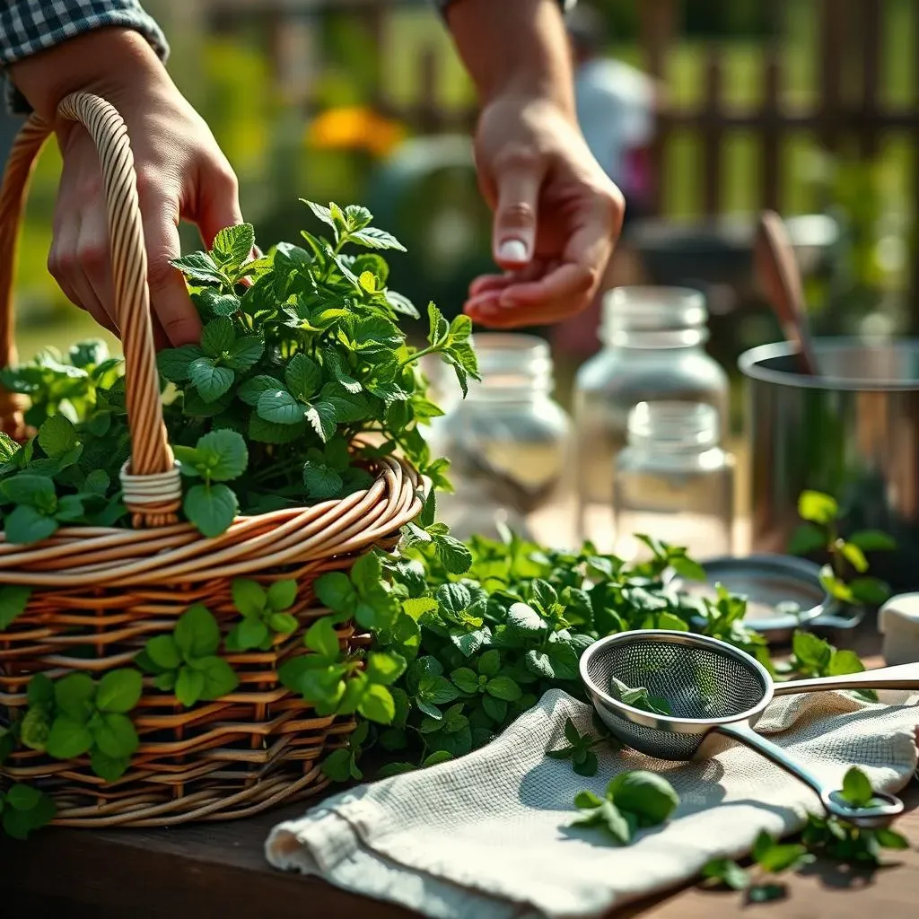 Gathering Your Spearmint and Equipment for Spearmint Tea Concentrate