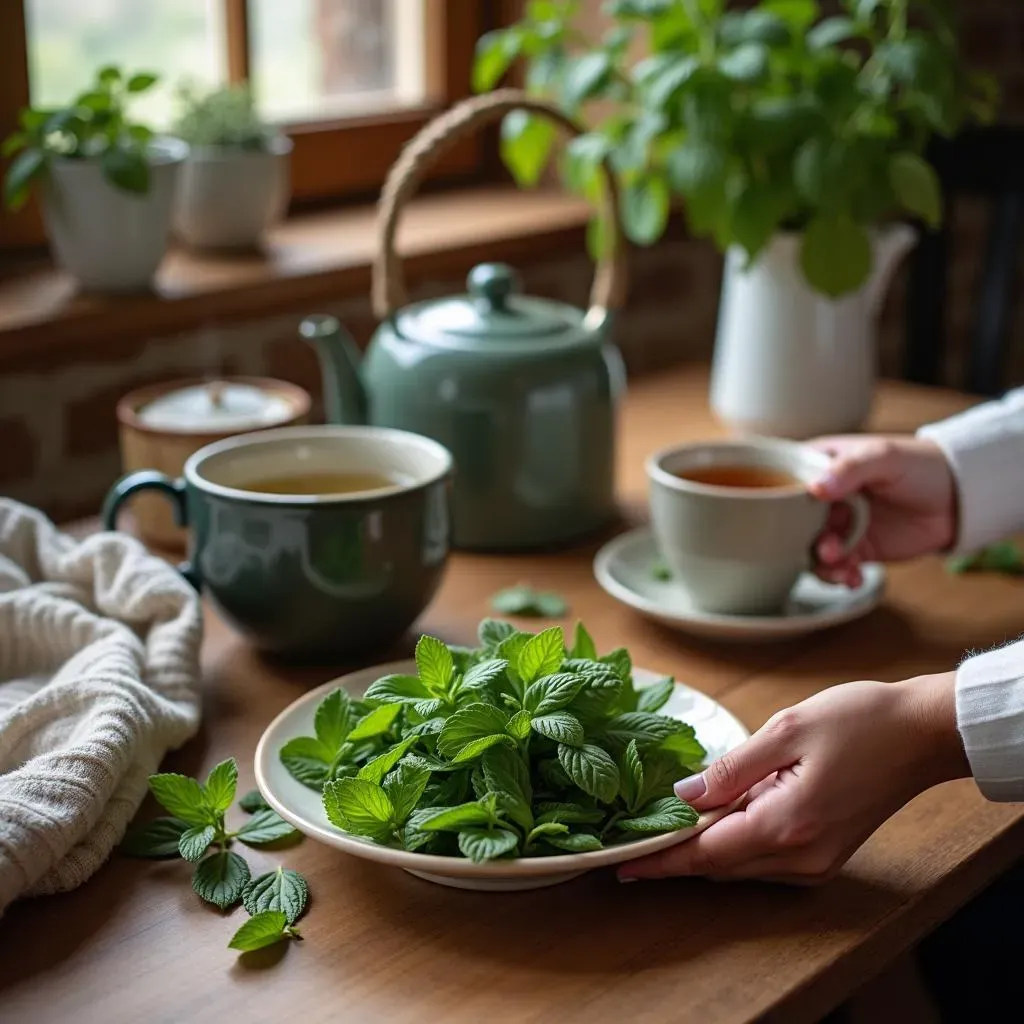 Gathering Your Spearmint Tea Ingredients and Equipment