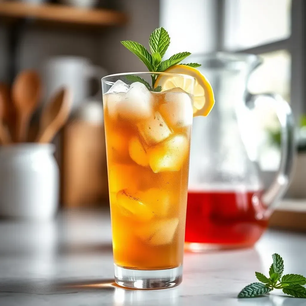 Serving and Storing Your Homemade DIY Spearmint Tea Iced Tea